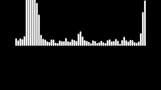 subtle low fidelity audio spectrum animation, clean minimal sound wave beats green screen background, professional podcast audio frequency visualizer, music equalizer overlay 4k,