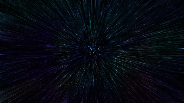 Futuristic Warp Speed Space Travel Animation
