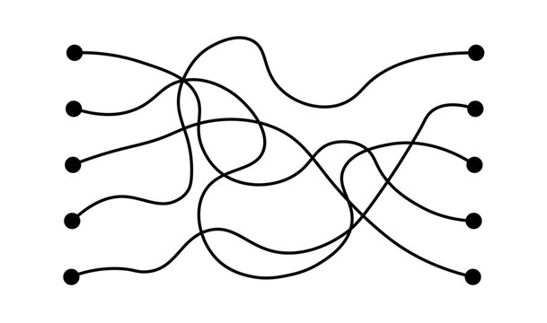 Hand drawn maze labyrinth doodle path. Educational game and simple way design template for kids activity book. 