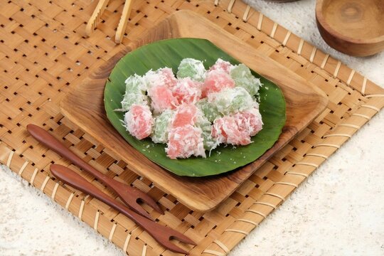 Colorful Traditional Cenil Indonesian Market Snack

