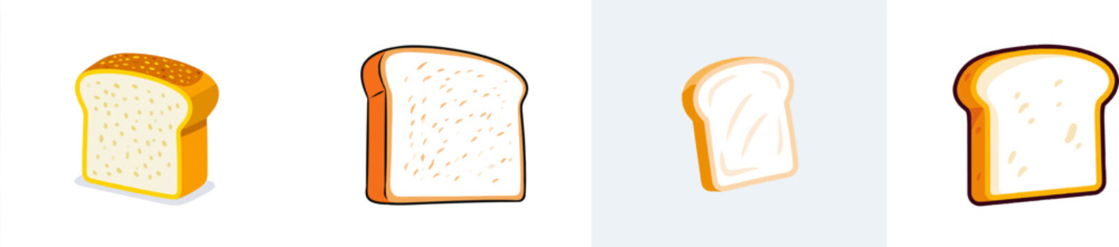 A slice of bread from cardboard, square with crust edge, light beige cardboard, isolated on white background, bakery cartoon base, no brand, clean for vector illustration