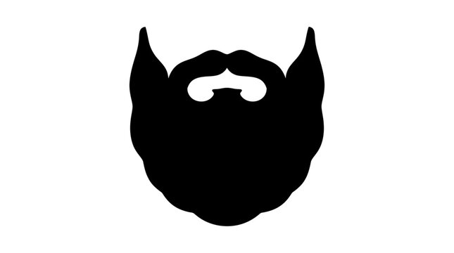 Beard silhouette represents a classic masculine aesthetic suitable for professional grooming branding and barbershop signage designs that require a minimalist vector icon for modern visual identity.
