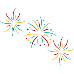 Obraz premium Juneteenth Firework Decoration