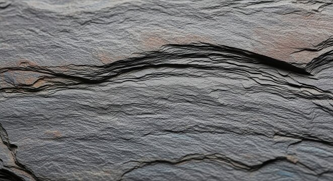 Textured dark gray slate rock showing weathered natural layers with subtle brown hues Wallpaper Background image