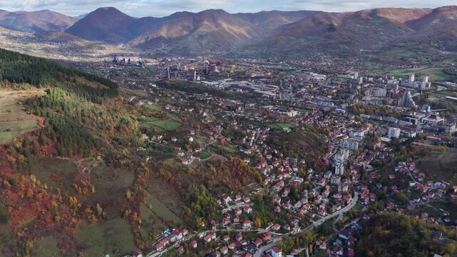 The city of Zenica from the air