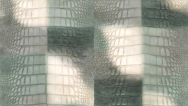 A subtle crocodile scale-inspired pattern with muted tones and elegant geometric texture.