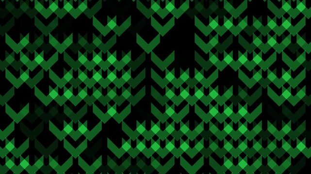green abstract background motion video. arrow shape geometric seamless motion background