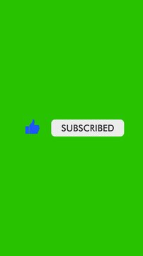 Subscribe and Reminder Button Animation. Animated subscribe button for youtube on Green Background. Full HD. 4K
