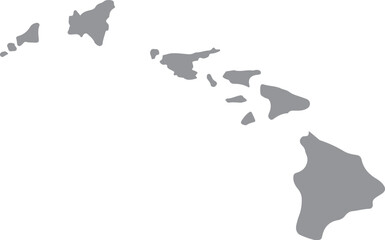 Hawaiian islands map vector illustration © Masud