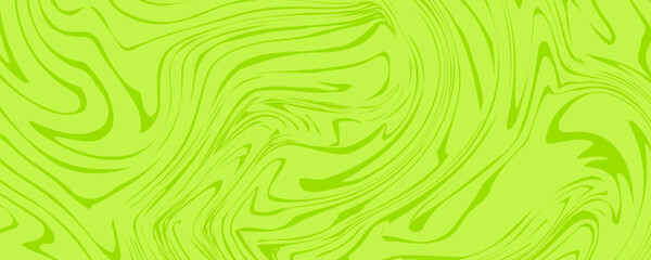 Fototapeta premium Abstract green background with hypnotic wavy lines pattern. Fresh and natural background