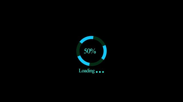 Circle loading animation with transparent background. loading animation 4k video.