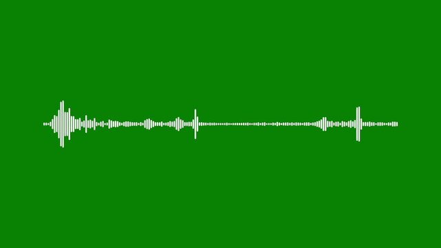 A high-resolution animated spectrum visualizer that moves in sync with the beat, Dynamic equalizer visual effect, Visualization sound graphic element, green background 4k Sound wave.