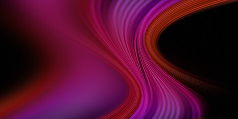 Obraz premium dark background highlighting sensual light waves with a predominance of purple, magenta, and touches of copper red.