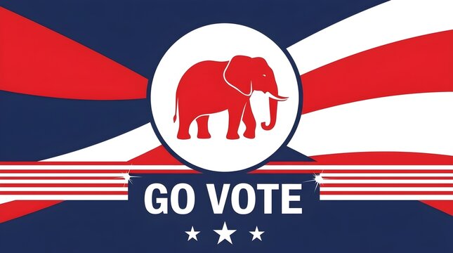 Graphic promoting the United States Midterm Election 2026 with patriotic American flag elements and a voting message.