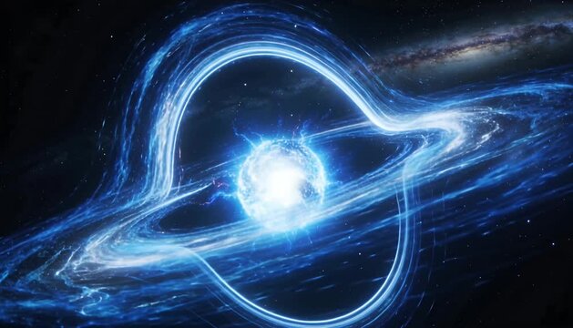 Space galaxy nebula star energy glow blue vortex swirl spiral cosmic abstract universe light spiral fantasy science orbit futuristic explosion plasma illumination motion power halo beam wave