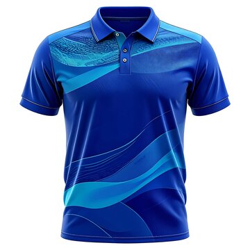 Blue long sleeve athletic performance shirt front view.