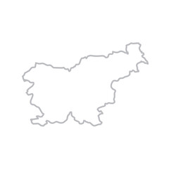 Obraz premium slovenia map monoline Suitable for posters and web icons