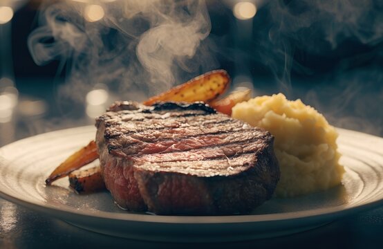 Luxury Continental Grilled Beef Steak Dinner