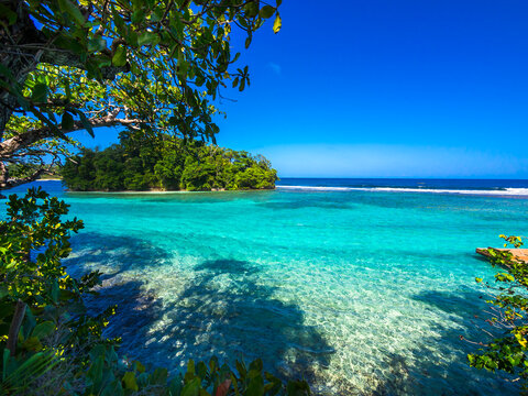 Caribbean, Greater Antilles, Jamaica, Portland Parish, Port Antonio, View to Pellew Island