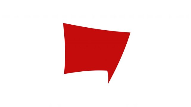 Red comic speech bubble icon for graphic design projects on a transparent background. Suitable for comic book illustrations and artistic symbol usage creatively.