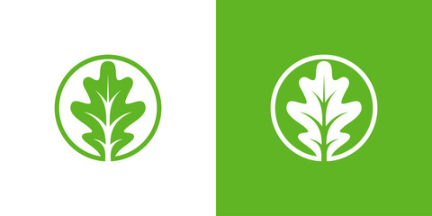 A creative logo oak leaf icon vector symbol idea ©  Jagat_Aji