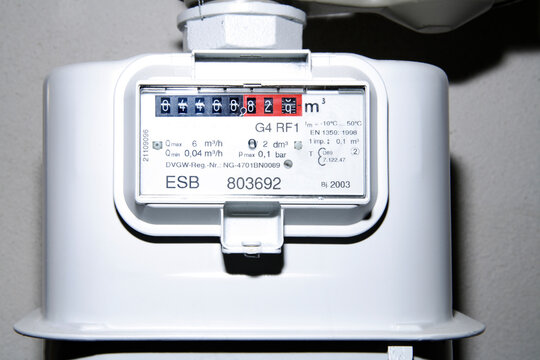 Gas meter, close-up