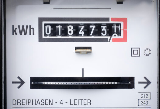Germany, electricity meter, full frame, close-up