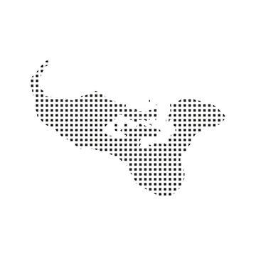 tonga map pixel art Suitable for posters and web icons