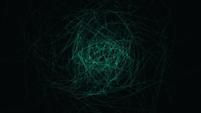 Abstract warp field on clean white background - seamless 4K loop. 3D grid deformed by physics forces with depth fog. Science and physics visualization.