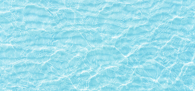 azure ocean background, light water texture with glittering waves, top view