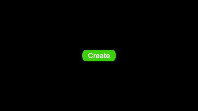 Click on create button with computer arrow cursor, Button Click or press apply button on transparent background.
