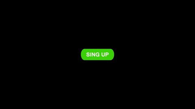 Click on sing up button with computer arrow cursor, Button Click or press apply button on transparent background.
