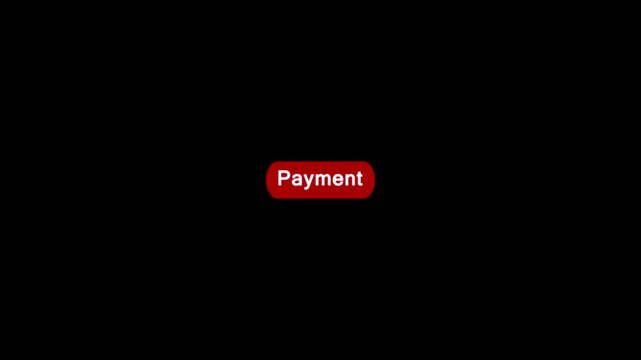 Click on payment button with computer arrow cursor, Button Click or press apply button on transparent background. Perfect for vlog assets. 