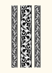 floral border ornament, seamless border vector template, laser cut template, wedding wood frame, seamless wallpaper, luxury cosmetic packaging, islamic flower ornament, editable victorian border, engr © dhany
