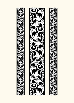 floral border ornament, seamless border vector template, laser cut template, wedding wood frame, seamless wallpaper, luxury cosmetic packaging, islamic flower ornament, editable victorian border, engr