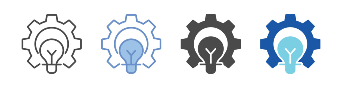 Innovation Icon Set With Multiple Styles Vector Illustration