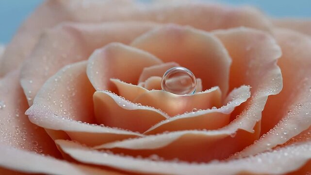 Rose petal nano-origami captures water drop with super adhesion