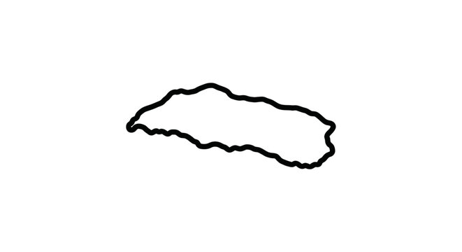 Samoa Map Outline Vector Illustration