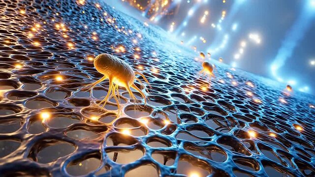 Mesenchymal Stem Cells Colonize Biomaterial Scaffolds Like Cosmic Pioneers