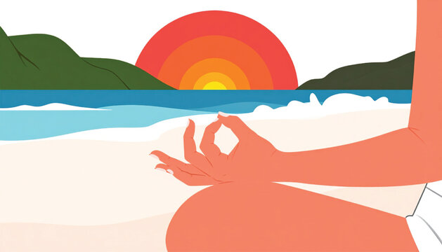 Person meditating in peaceful yoga pose.