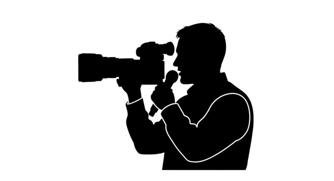 Photographer Taking Picture with Camera.