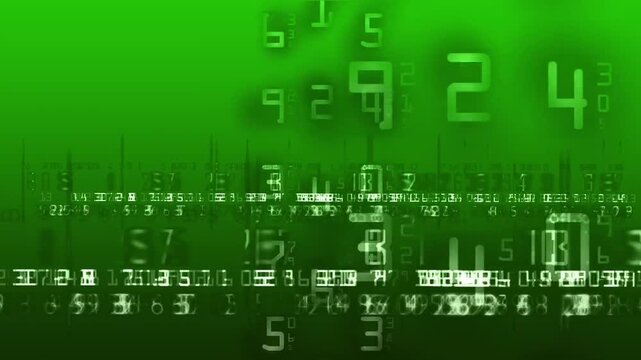 green binary code background