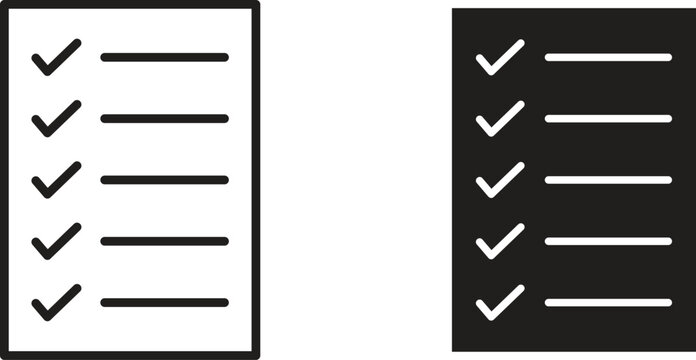 Checklist icon design for signs, logo, apps or website