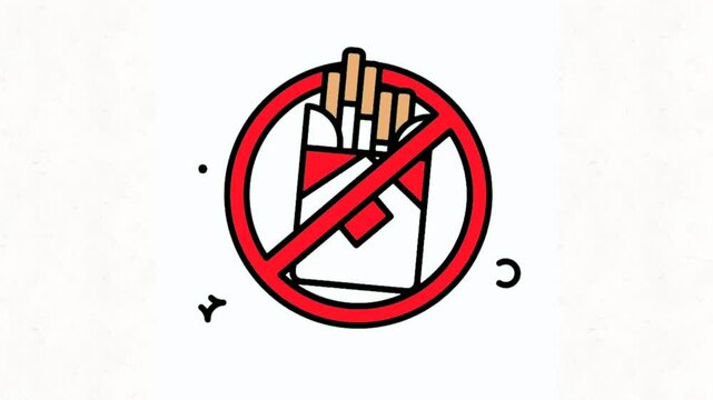 animated icon of no smoking symbol