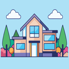 Obraz premium vector design cartoon illustration icon home
