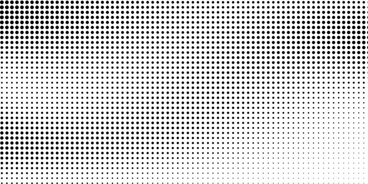 Basic halftone dots effect in black and white color. Halftone effect. Dot halftone. Black white halftone.Background with monochrome dotted texture.