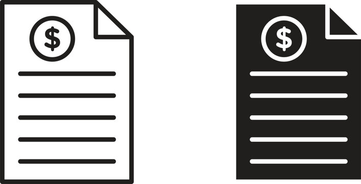 Invoice payment icon design for signs, logo, apps or website