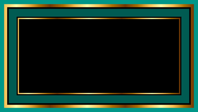 Elegant Rectangle Border with Black Center for Text and Graphics