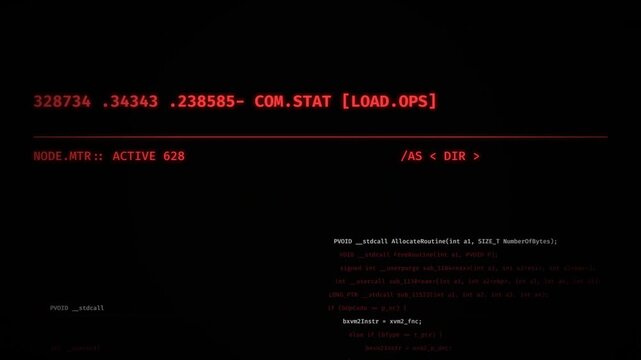 Abstract Digital Glitch Effect with Error Signal and Programming Code, Software Hack Concept, Cyber Security Breach, Malware Attack, System Failure, Data Corruption Loop 4k video