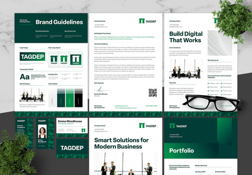 Green And Black Web App Development Brand Guidelines